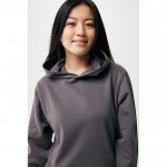 Sudadera unisex con capucha de algodón reciclado 280 g/m2 Iqoniq color plateado mate