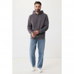 Sudadera unisex con capucha de algodón reciclado 280 g/m2 Iqoniq color plateado mate