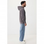 Sudadera unisex con capucha de algodón reciclado 280 g/m2 Iqoniq color plateado mate