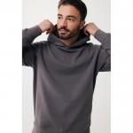 Sudadera unisex con capucha de algodón reciclado 280 g/m2 Iqoniq color plateado mate