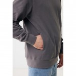 Sudadera unisex con capucha de algodón reciclado 280 g/m2 Iqoniq color plateado mate