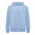 Sudadera unisex con capucha de algodón reciclado 280 g/m2 Iqoniq color azul cian