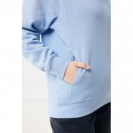 Sudadera unisex con capucha de algodón reciclado 280 g/m2 Iqoniq color azul cian
