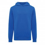 Sudadera unisex con capucha de algodón reciclado 280 g/m2 Iqoniq color azul real
