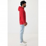 Sudadera unisex con capucha de algodón reciclado 280 g/m2 Iqoniq color rojo