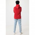 Sudadera unisex con capucha de algodón reciclado 280 g/m2 Iqoniq color rojo