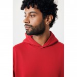 Sudadera unisex con capucha de algodón reciclado 280 g/m2 Iqoniq color rojo