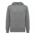 Sudadera unisex con capucha de algodón reciclado 280 g/m2 Iqoniq color gris topo