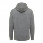 Sudadera unisex con capucha de algodón reciclado 280 g/m2 Iqoniq color gris topo segunda vista