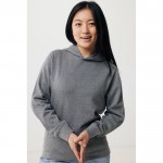 Sudadera unisex con capucha de algodón reciclado 280 g/m2 Iqoniq color gris topo