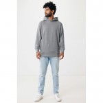 Sudadera unisex con capucha de algodón reciclado 280 g/m2 Iqoniq color gris topo