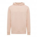 Sudadera unisex con capucha de algodón reciclado 280 g/m2 Iqoniq color rosa pastel