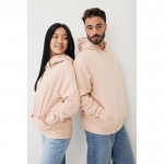 Sudadera unisex con capucha de algodón reciclado 280 g/m2 Iqoniq color rosa pastel