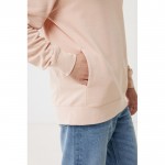 Sudadera unisex con capucha de algodón reciclado 280 g/m2 Iqoniq color rosa pastel