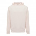 Sudadera unisex con capucha de algodón reciclado 280 g/m2 Iqoniq color rosa claro