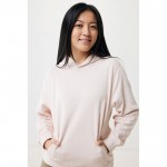 Sudadera unisex con capucha de algodón reciclado 280 g/m2 Iqoniq color rosa claro