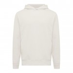 Sudadera unisex con capucha de algodón reciclado 280 g/m2 Iqoniq color blanco roto