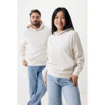 Sudadera unisex con capucha de algodón reciclado 280 g/m2 Iqoniq color blanco roto