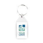 Llavero cuadrado con papel personalizable a 2 caras 25x40mm vista principal
