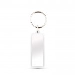 Llavero de plástico rectangular con papel interior a 2 caras vista principal