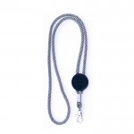 Lanyard con logo tubular de poliéster ajustable y con mosquetón 3cm vista principal