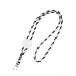 Lanyard tubular de poliéster con diseño de rayas de colores vista principal