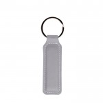 Llavero de cuero sintético premium de colores con anilla de metal vista principal