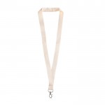Lanyard clásico en color natural de algodón orgánico 2cm vista principal