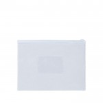 Carpeta transparente de plástico con cremallera para documentos A5 vista principal