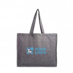 Bolsa de algodón reciclado con fuelle en el lateral 190 g/m2 vista principal