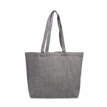 Bolsa grande de algodón reciclado jaspeada con fuelle 280 g/m2 vista principal