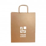 Bolsa clásica de papel kraft con asas cortas y gramaje 90 g/m2 vista principal