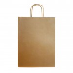 Bolsa de papel kraft para compras alargada con fuelle 90 g/m2 vista principal