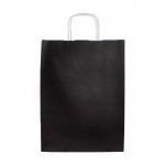 Bolsa de papel kraft para compras alargada con fuelle 90 g/m2 vista de impresión