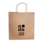Bolsa para la compra de papel kraft con fuelle ancho 100 g/m2 vista principal