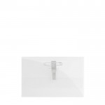 Identificador de plástico transparente con pasador trasero 9x5.5cm vista principal