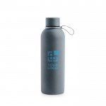 Botella térmica de acero inoxidable con acabado de goma 500ml vista de impresión