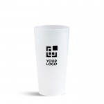 Vaso de plástico reutilizable ideal para fiestas hecho en EU 400ml vista de impresión