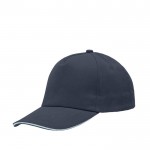 Gorra de algodón peinado con detalle a color en la visera 255 g/m2 vista principal