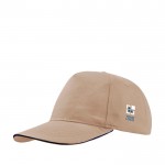 Gorra de algodón ligero con visera de contraste de color 160 g/m2 vista principal