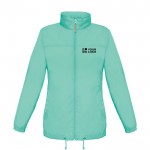 Cortaviento de nylon ajustable para mujer repelente al agua B&C vista de impresión