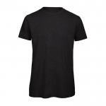 Camiseta de algodón orgánico para hombre manga corta 140 g/m2 B&C color negro vista de impresión