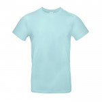 Camiseta de algodón para hombre de manga corta 185 g/m2 B&C color azul pastel vista de impresión
