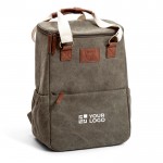 Mochila nevera de lona con asa resistente y varios compartimientos 23L vista principal