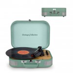Tocadiscos estilo vintage con bluetooth, puerto AUX y puerto USB vista principal