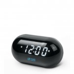 Radio reloj redondo y compacto con pantalla digital para la hora vista principal