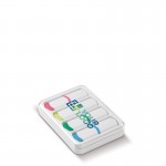 Kit de 4 marcadores mini de distintos colores en caja transparente vista principal