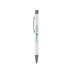 Bolígrafo de aluminio con acabado soft-touch y tinta azul vista principal