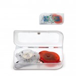 Caja transparente con kit de 2 luces blanca y roja para bicicleta vista principal