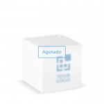 Taco de notas de papel blanco con agujero para bolígrafo 10x10x10cm vista principal - Agotado